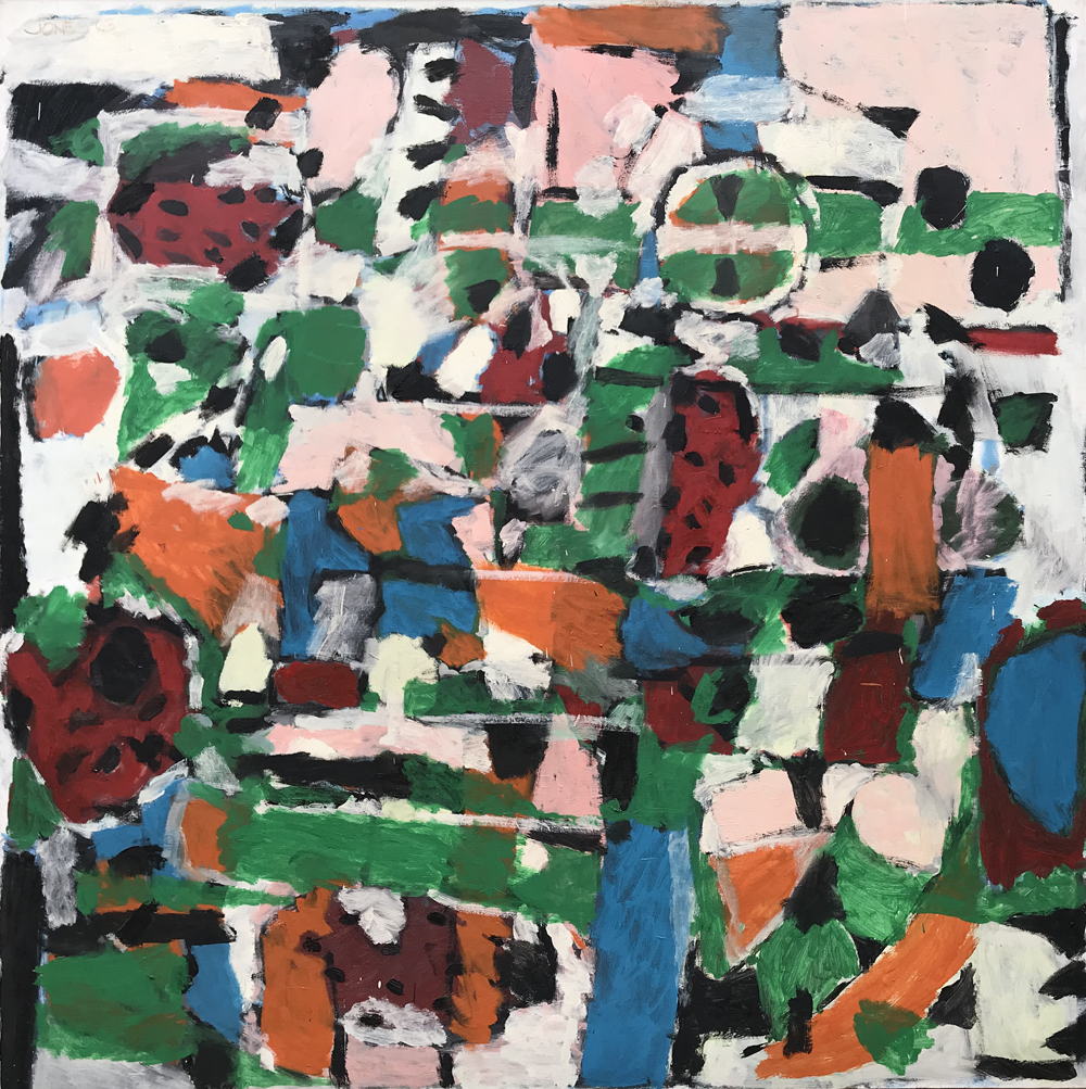Robert C. Jones, Richey’s World, 1963, oil on canvas, 69.5 x 69.5 inches (SOLD)