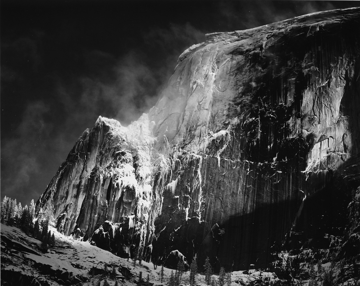 Ansel Adams - Half Dome Blowing Snow Yosemite National Park 1955