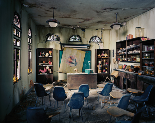 Lori Nix, Anatomy Classroom, 2012, archival pigment print, edition of 15