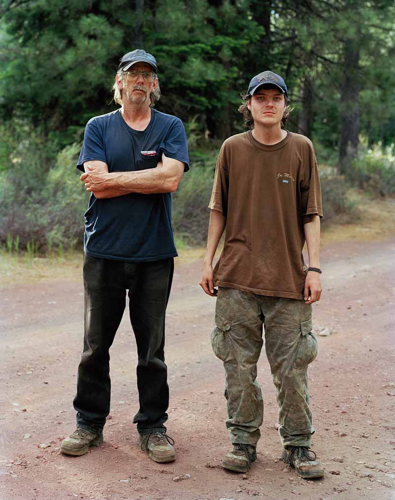 Eirik Johnson, Ken and Brandon in a mushroom camp near Sisters, Oregon, 2011