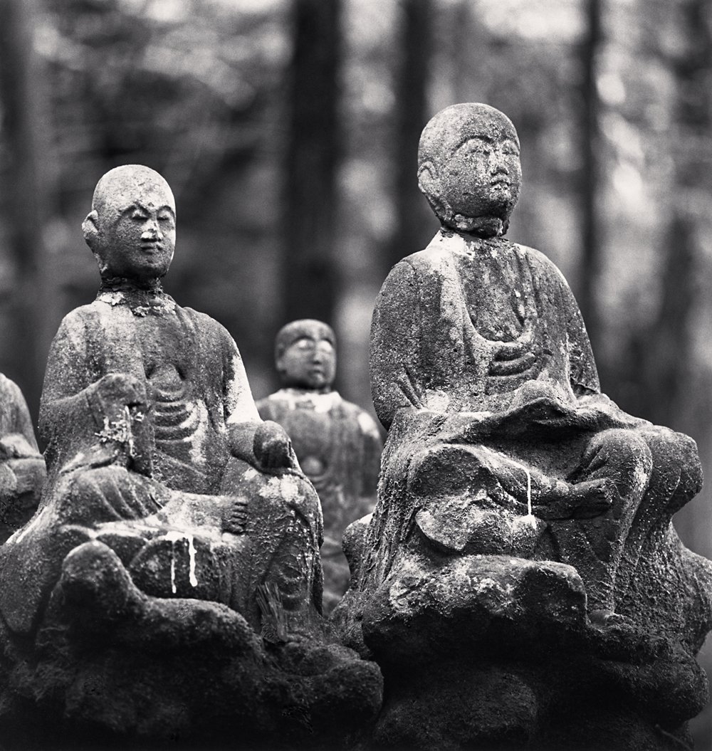 Michael Kenna, Seated Bodhisattvas, Chikurinji, Kochi, Shikoku, Japan, 2013
