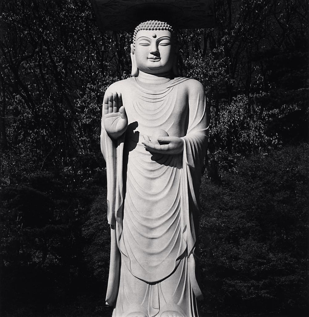 Michael Kenna, Towering Buddha, Bongeunsa Temple, Seoul, South Korea, 2018
