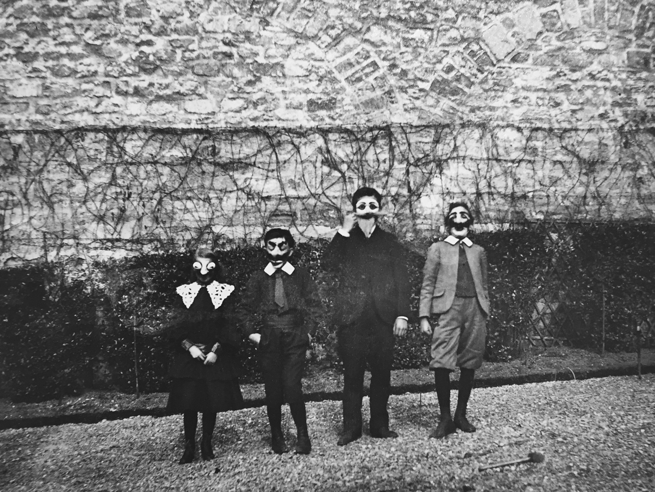 Jacques-Henri Lartigue, Mardi Gras with Bouboutte, Louis, Robert and Zissou, Paris, 1903, gelatin silver print, 12 x 16 inches, signed by artist, with JHL blind stamp in margin, price on request