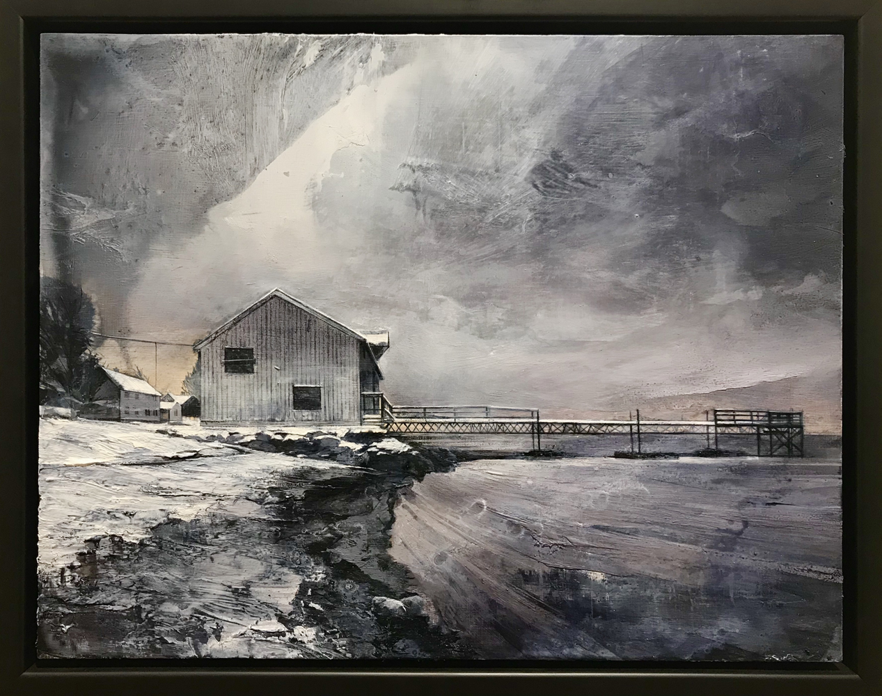 Mark Thompson, The End of Trying, 2020, oil on panel, 14 x 18 inches, framed, $2000.