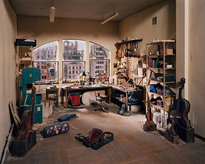 Lori Nix, Violin Repair Shop, 2011