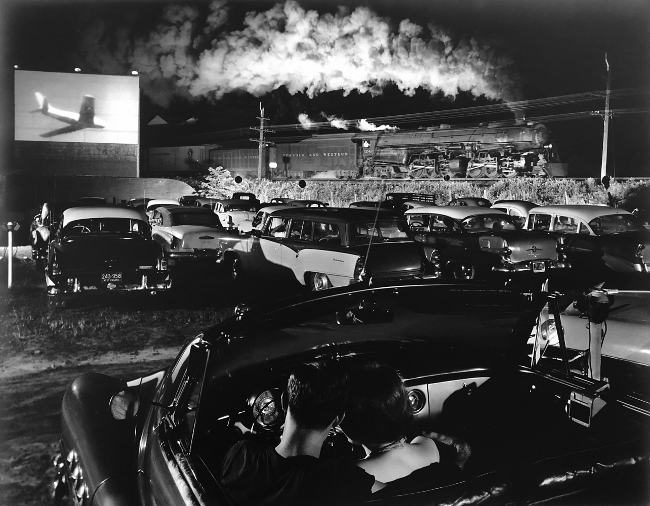 O. Winston Link, Hotshot Eastbound at Iaeger Drive-In, W. VA, 1956, gelatin silver print, 14.25 x 18.25 inches, signed by artist (SOLD)