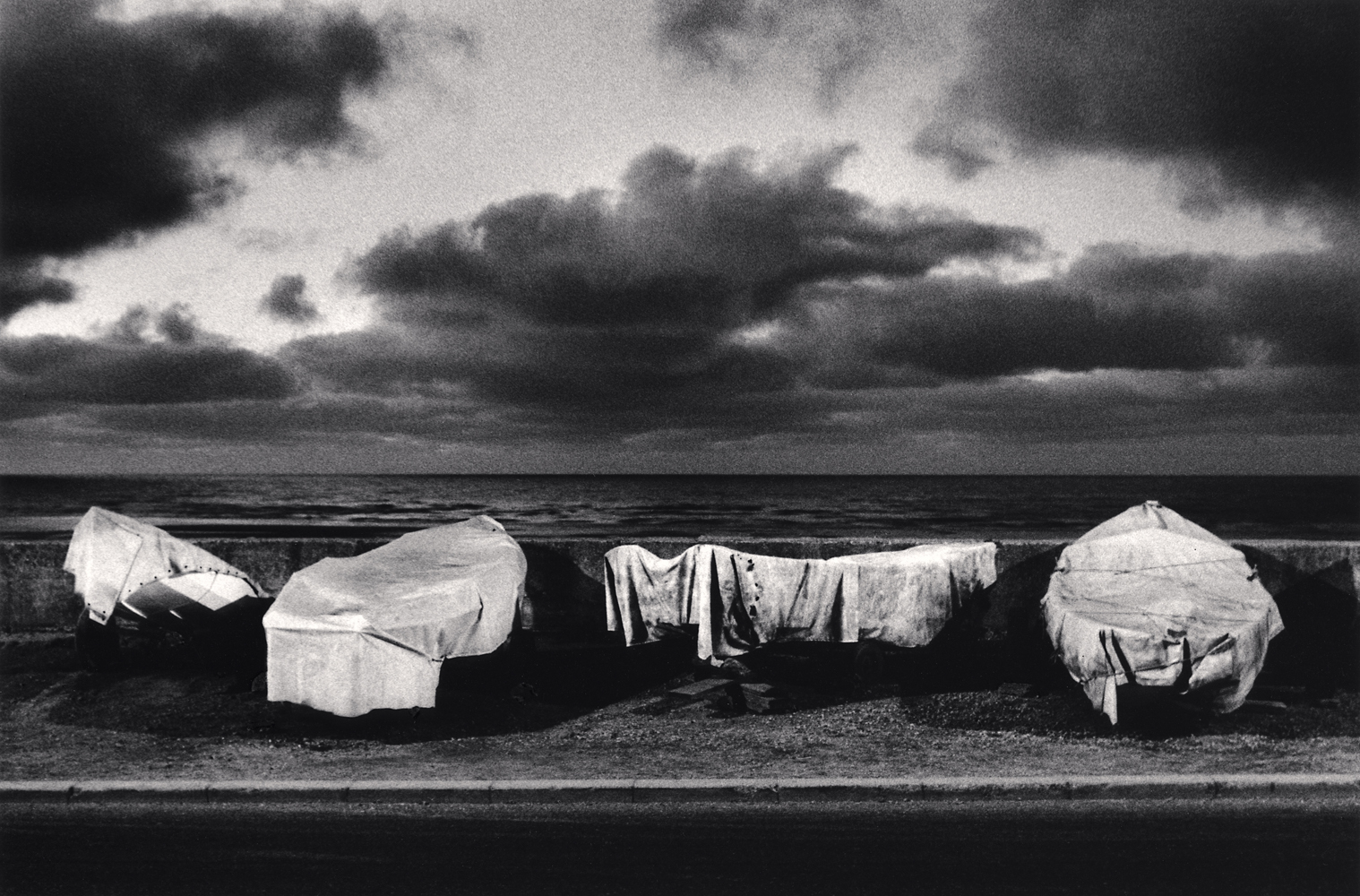 Michael Kenna, Draped Boats, North Whitby, Yorkshire, England, 1986